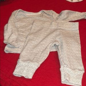 White and black pants set